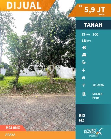 Jual Tanah Area Berkembang Kawasan Araya, Luas 300m2m², Akses Araya, Malang, Malang Jual Tanah Area Berkembang Kawasan Araya, Luas 300m2m², Akses Araya, Malang, Malang