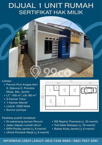 Jual Rumah Harga Miring Mestong Punya 3 KT & LT 105m2 Jual Rumah Harga Miring Mestong Punya 3 KT & LT 105m2