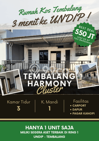Hunian Asri LT 60m2m² Dekat Pusat Kota di Tembalang, Semarang Hunian Asri LT 60m2m² Dekat Pusat Kota di Tembalang, Semarang