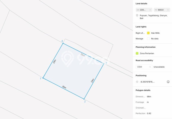 Dijual Tanah Lokasi Pupuan, Gianyar Seluas 600m2 Dijual Tanah Lokasi Pupuan, Gianyar Seluas 600m2