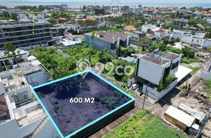 Untuk Dijual Tanah 600m2 di Canggu, Badung Untuk Dijual Tanah 600m2 di Canggu, Badung