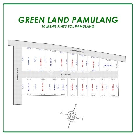 Tanah Kavling untuk Dijual di Setu Tangerang Selatan 72m2 Tanah Kavling untuk Dijual di Setu Tangerang Selatan 72m2