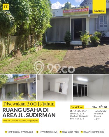Komersial disewakan di Gondokusuman Yogyakarta dengan luas bangunan 80m2 Komersial disewakan di Gondokusuman Yogyakarta dengan luas bangunan 80m2
