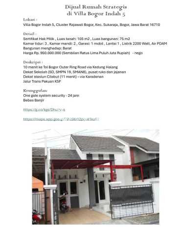 Jual Rumah Minimalis Bagus Punya 2 KT di Sukaraja Bogor SHM Jual Rumah Minimalis Bagus Punya 2 KT di Sukaraja Bogor SHM