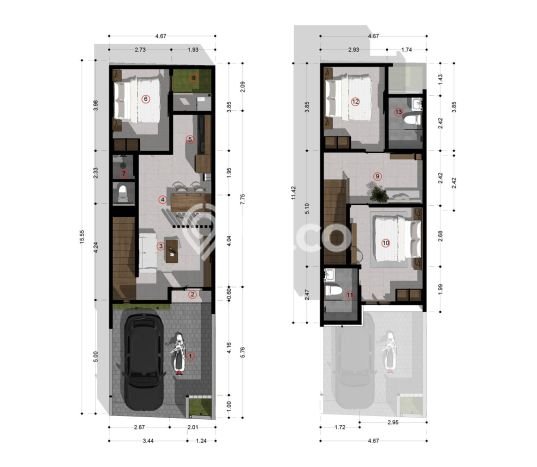 Hunian Cantik Modern Lb 95m2 di Denpasar Selatan, Denpasar Hunian Cantik Modern Lb 95m2 di Denpasar Selatan, Denpasar
