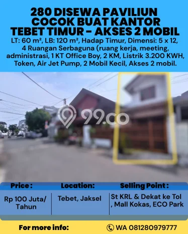 Komersial paling strategis disewakan di Tebet Jakarta Selatan Komersial paling strategis disewakan di Tebet Jakarta Selatan