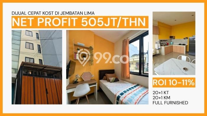 Kost Dijual Lokasi Strategis Jembatan Lima Jakarta Barat 20 Kamar Tidur Kost Dijual Lokasi Strategis Jembatan Lima Jakarta Barat 20 Kamar Tidur