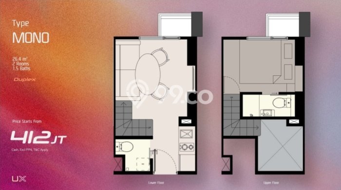 Hunian Apartemen Ekonomis 1 KT 2 KM di Karawaci, Tangerang, Banten Hunian Apartemen Ekonomis 1 KT 2 KM di Karawaci, Tangerang, Banten