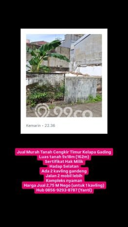 Lahan Investasi Lokasi Kelapa Gading Jakarta Utara SHM Lahan Investasi Lokasi Kelapa Gading Jakarta Utara SHM