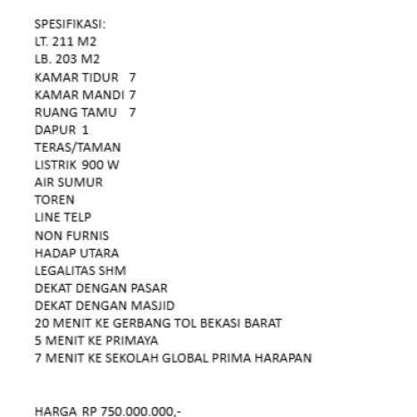 Dijual Rumah Modern 7 KT di Perwira, Bekasi Dijual Rumah Modern 7 KT di Perwira, Bekasi