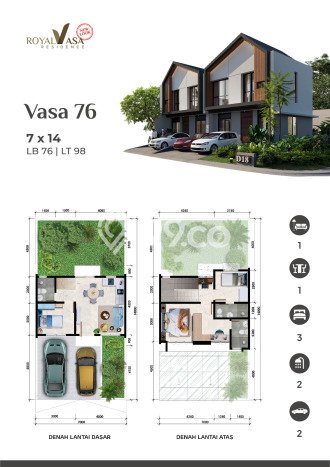 Rumah Modern 3 Kamar LT 98m2 di Batam Centre Rumah Modern 3 Kamar LT 98m2 di Batam Centre