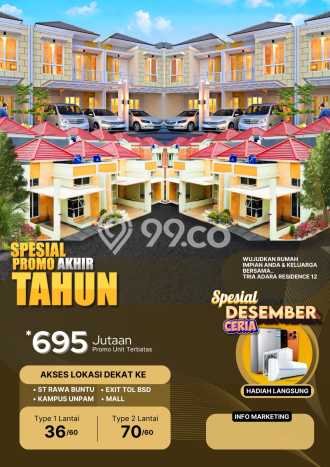 Rumah Modern 2 Kamar LT 60m2 di Serua Rumah Modern 2 Kamar LT 60m2 di Serua