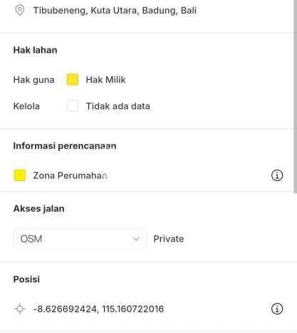 Dijual Tanah di Badung, Luas 193m2 SHM Dijual Tanah di Badung, Luas 193m2 SHM