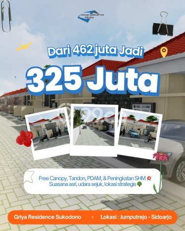 Jual Rumah Murah Meriah Sukodono Punya 2 Kamar & LT 61m2 Jual Rumah Murah Meriah Sukodono Punya 2 Kamar & LT 61m2