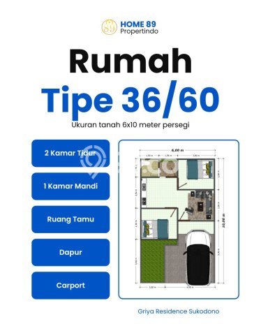 Hunian Terjangkau Dijual Area Sukodono, Sidoarjo Harga Rp.325 Juta Hunian Terjangkau Dijual Area Sukodono, Sidoarjo Harga Rp.325 Juta