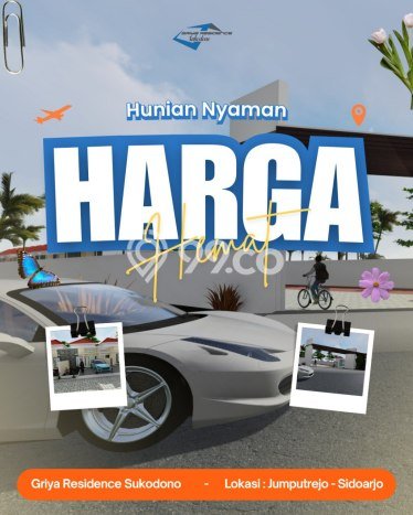Jual Rumah Murah Meriah Sukodono Punya 2 Kamar & LT 61m2 Jual Rumah Murah Meriah Sukodono Punya 2 Kamar & LT 61m2