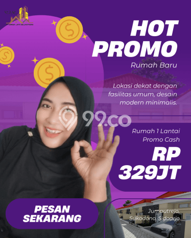 Rumah Murah Dijual di Sukodono, Sidoarjo Harga Rp 329 Juta Rumah Murah Dijual di Sukodono, Sidoarjo Harga Rp 329 Juta