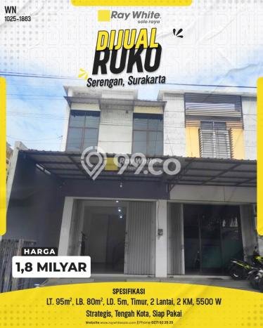 Ruko Dijual di Kawasan Serengan, Solo Harga Kompetitif Ruko Dijual di Kawasan Serengan, Solo Harga Kompetitif