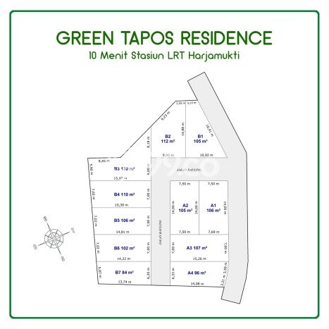Tanah Dijual di Depok Seluas 96m2 Strategis Tanah Dijual di Depok Seluas 96m2 Strategis
