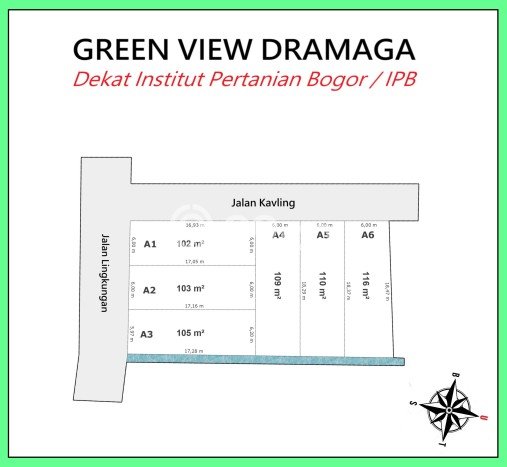 Kavling Tanah untuk Dijual di Tanah Sareal, Bogor, Luas 109m2 Kavling Tanah untuk Dijual di Tanah Sareal, Bogor, Luas 109m2