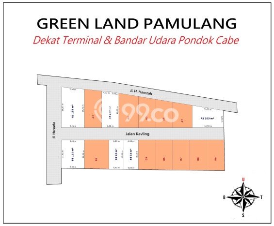 Tanah Dijual Lokasi Pamulang, Tangerang Selatan Luas 72m2 Legalitas Aman Tanah Dijual Lokasi Pamulang, Tangerang Selatan Luas 72m2 Legalitas Aman