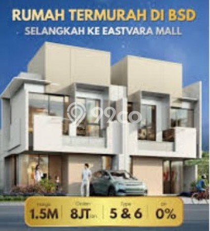 Rumah Modern Cantik 2 KT Siap Huni di BSD Rumah Modern Cantik 2 KT Siap Huni di BSD