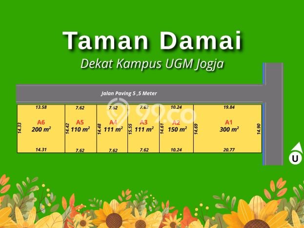 Tanah Dijual Lokasi Depok, Sleman dengan Luas Tanah 110m2 dan Status SHM Tanah Dijual Lokasi Depok, Sleman dengan Luas Tanah 110m2 dan Status SHM