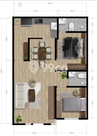 Rumah Minimalis 2 Kamar LT 105m2 di Batam Centre Rumah Minimalis 2 Kamar LT 105m2 di Batam Centre
