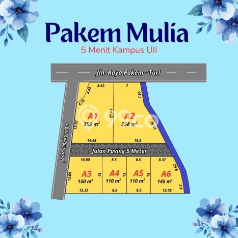 Kavling Tanah di Pakem Dijual Luas 250m2 Legalitas - Kavling Tanah di Pakem Dijual Luas 250m2 Legalitas -