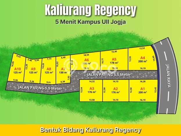 Kavling Tanah di Ngaglik Dijual Luas 200m2 Legalitas - Kavling Tanah di Ngaglik Dijual Luas 200m2 Legalitas -