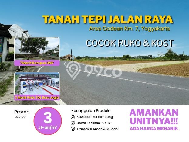 Tanah Kavling di Godean Dijual dengan Luas 112m2 Tanah Kavling di Godean Dijual dengan Luas 112m2