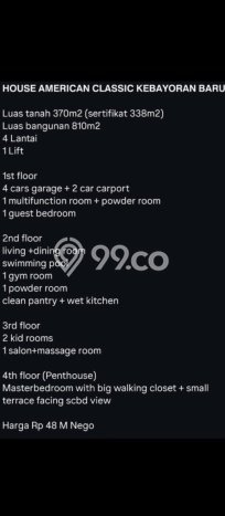 Siap Huni Hunian Elit 5 Kamar di Kebayoran Baru Dekat ke Mana Pun Siap Huni Hunian Elit 5 Kamar di Kebayoran Baru Dekat ke Mana Pun