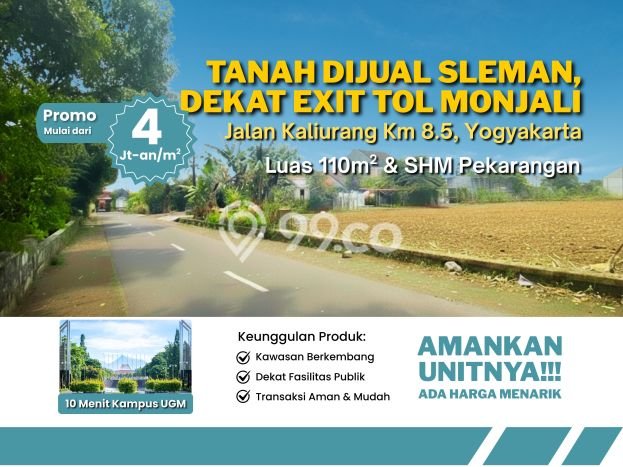 Lahan Kosong Dijual di Sleman dengan Area 110m2 Lahan Kosong Dijual di Sleman dengan Area 110m2