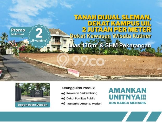 Jarang Ada! Tanah di Sleman Punya Luas 231m2 SHM Jarang Ada! Tanah di Sleman Punya Luas 231m2 SHM