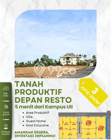 Tanah Kavling untuk Dijual di Sleman Sleman 136m2 Tanah Kavling untuk Dijual di Sleman Sleman 136m2