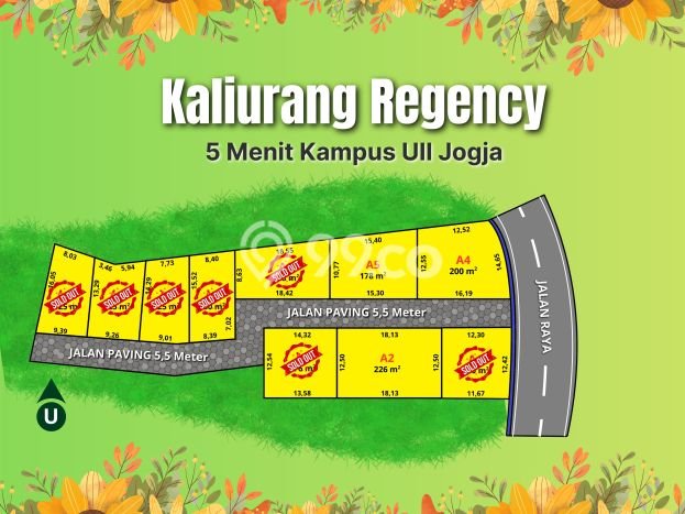 Kavling Tanah Dijual di Sleman, Sleman, Luas 178m2 Area Strategis Kavling Tanah Dijual di Sleman, Sleman, Luas 178m2 Area Strategis