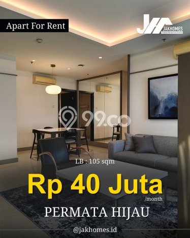 Apartemen Sewa 2 Kamar Hemat Siap Huni di Jakarta Selatan, Luas 105m2 Apartemen Sewa 2 Kamar Hemat Siap Huni di Jakarta Selatan, Luas 105m2
