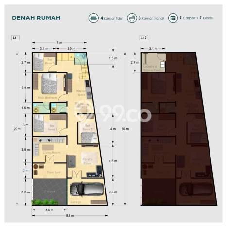 Hunian Cantik Modern Lb 160m2 di Cimahi Selatan, Cimahi Hunian Cantik Modern Lb 160m2 di Cimahi Selatan, Cimahi