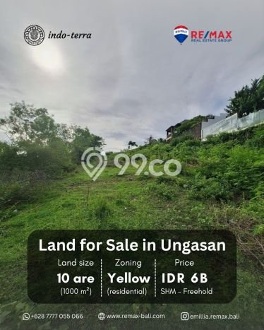 Untuk Dijual Tanah 1000m2 di Ungasan, Badung Untuk Dijual Tanah 1000m2 di Ungasan, Badung