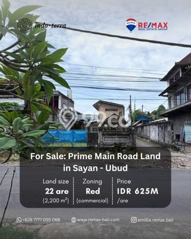 Tanah Kavling Dijual di Sayan, Gianyar dengan Luas Tanah 2200m2 Tanah Kavling Dijual di Sayan, Gianyar dengan Luas Tanah 2200m2