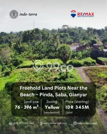 Kavling Tanah untuk Dijual di Saba, Gianyar, Luas 76m2 Kavling Tanah untuk Dijual di Saba, Gianyar, Luas 76m2