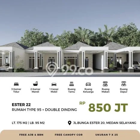 Rumah Modern Minimalis 3 Kamar Bisa Langsung Pindah di Medan Selayang Rumah Modern Minimalis 3 Kamar Bisa Langsung Pindah di Medan Selayang