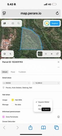 Dijual Tanah di Badung, Luas 950m2 Hak Sewa Dijual Tanah di Badung, Luas 950m2 Hak Sewa