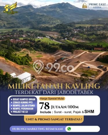 Tanah Kavling untuk Dijual di Bogor Timur Bogor 900m2 Tanah Kavling untuk Dijual di Bogor Timur Bogor 900m2