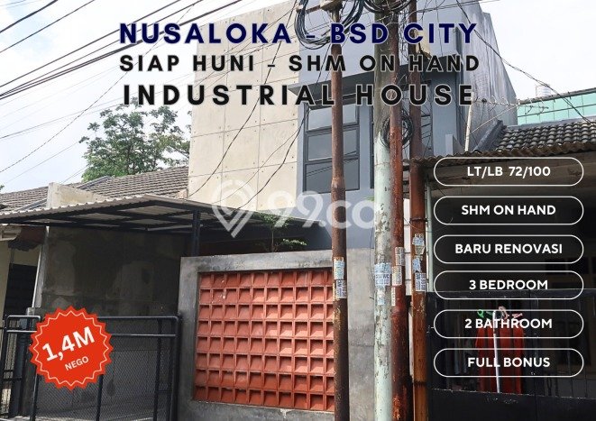 Hunian Nyaman Asri 3 KT Siap Pakai di BSD Tangerang Hunian Nyaman Asri 3 KT Siap Pakai di BSD Tangerang