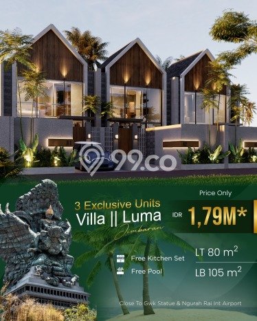 Rumah Modern 2 Kamar LT 80m2 di Goa Gong Rumah Modern 2 Kamar LT 80m2 di Goa Gong