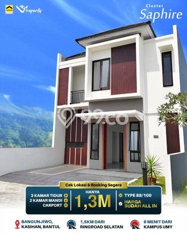 Rumah Modern Minimalis 3 Kamar Bisa Langsung Pindah di Kasihan Rumah Modern Minimalis 3 Kamar Bisa Langsung Pindah di Kasihan