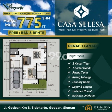 Jual Rumah Strategis Bagus Punya 2 KT di Godean Sleman SHM Jual Rumah Strategis Bagus Punya 2 KT di Godean Sleman SHM