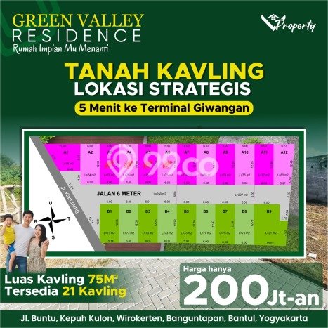 Tanah Kavling di Banguntapan Dijual dengan Luas 73m2 Tanah Kavling di Banguntapan Dijual dengan Luas 73m2