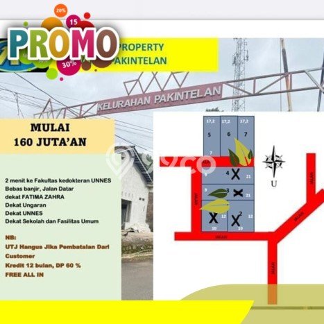 Kavling Tanah di Gunung Pati Dijual Luas 120m2 Legalitas - Kavling Tanah di Gunung Pati Dijual Luas 120m2 Legalitas -